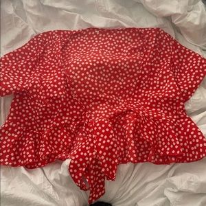 cute red sunflower top